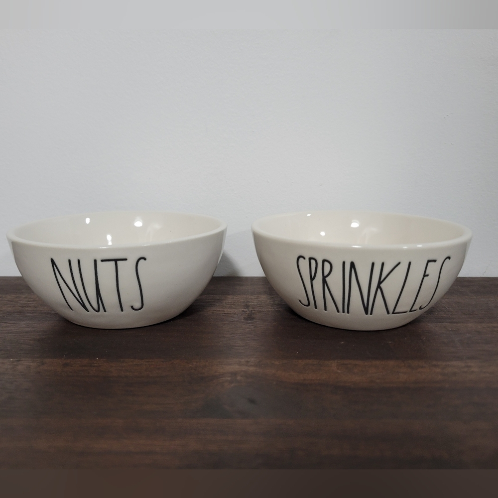 Rae Dunn Nuts & Sprinkles Ceramic Finger Bowls